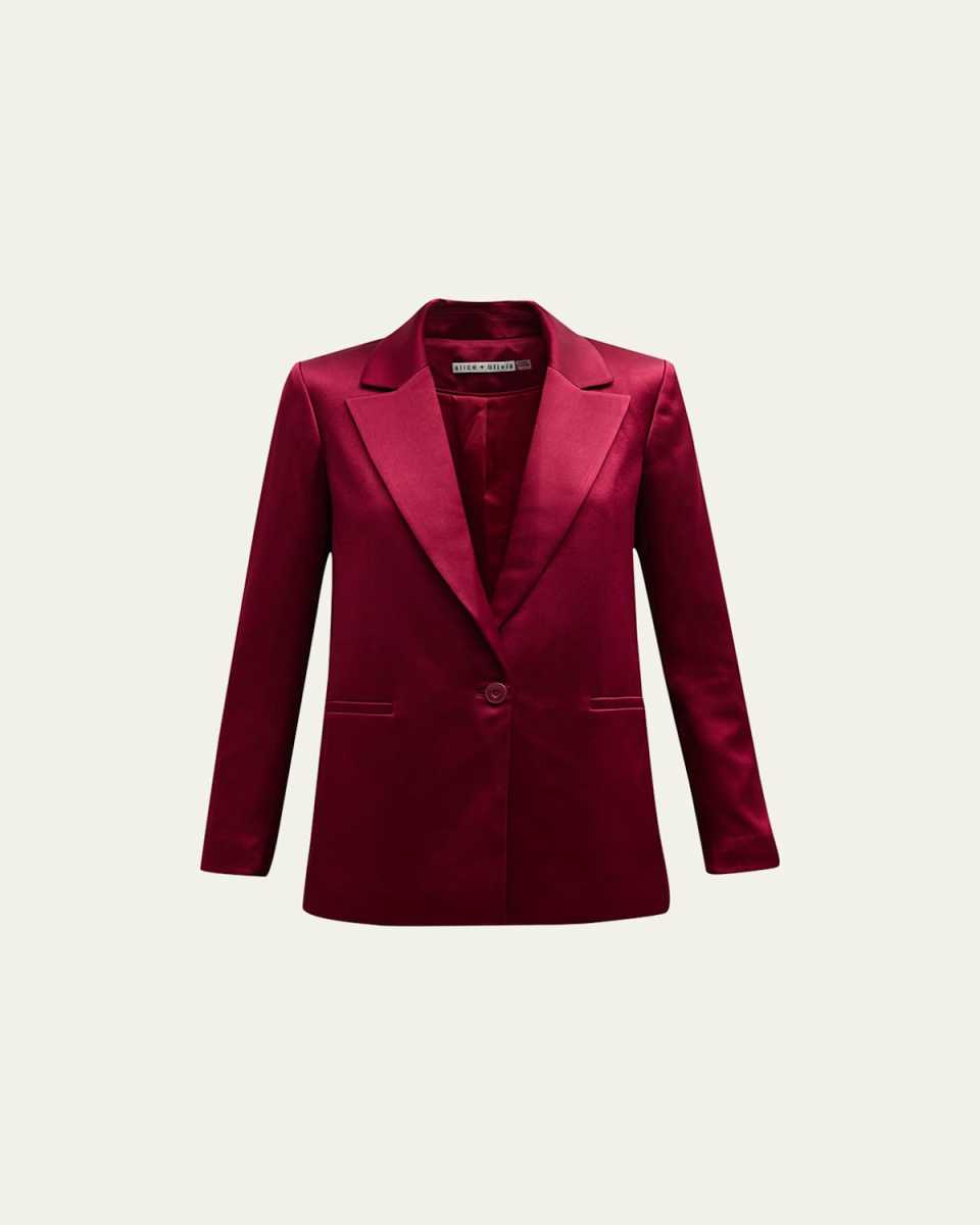 Denny Satin Boyfriend Blazer